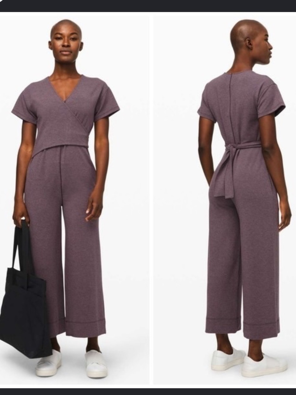 lululemon athletica Wide-Leg Wrap Jumpsuit in Dusty Mauve